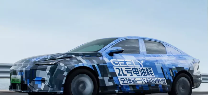 Geely впервые показала седан с запасом хода 2,4 тысячи километров